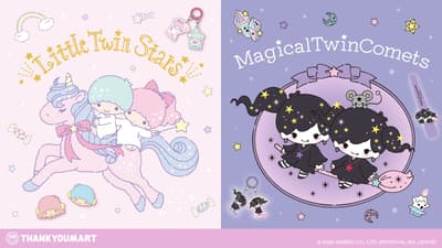 Sanrio's Little Twin Stars and Magical Twin Comets Limited Items Coming to Thank You Mart This September, All ¥390