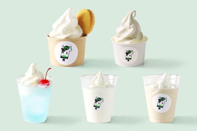 Asagiri Milk Expands Eat-In Menu to Five Items at Hanshin Umeda Main Store, Adding a New Milk Shake and Summer-Only Mt. Fuji Cider Float