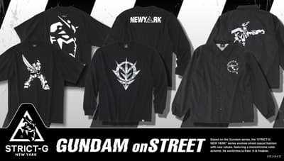 Tres artículos de estilo urbano de Mobile Suit Gundam se unen a la colección de otoño de STRICT-G NEW YARK