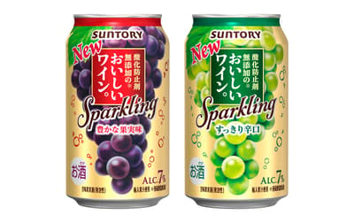 Suntory Renews Two Additive-Free Delicious Wine. Sparkling Varieties