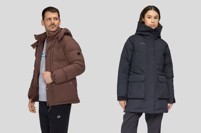 La colección DRY DOWN Otoño/Invierno 2026 de Mammut incorpora la chaqueta con capucha Roseg 2.0 IN y el abrigo con capucha y aislamiento térmico Floeberg HS
