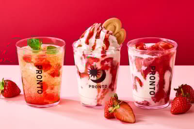 4月14日起PRONTO推出全新期間限定草莓飲品