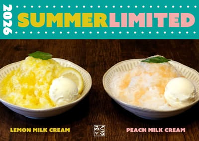 Kamakura Kanmidokoro Kurumi Serves New Lemon and Returning White Peach Shaved Ice This Summer