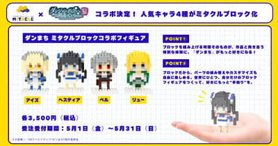 ¿Es malo intentar ligar en una mazmorra? recibe el tratamiento Mitacle Block: Bell, Hestia, Aiz y Ryu disponibles como figuras de bloques