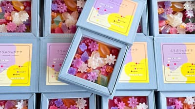 하라페코랩(Harapecolab)의 '광물의 파편(Kobutsu no Kakera)' 호박당, 9월 4일부터 가을 꽃 한정판 출시