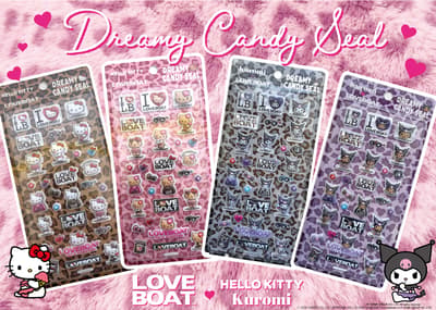 LOVEBOAT, 헬로키티 및 쿠로미 DREAMY CANDY SEAL 컬렉션 출시
