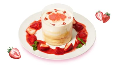Original Pancake House新宿店推出互動式栃乙女草莓鬆餅，搭配膠片剝離藝術