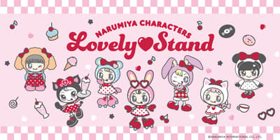 NARUMIYA CHARACTERS Lovely Stand 테마 카페, 도쿄와 오사카에서 기간 한정 오픈