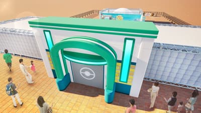 《Pokémon Pokopia》首款付費 DLC「氣泡水域」：橫濱紅磚倉庫區域傳送門與港未來站主題廣告登場