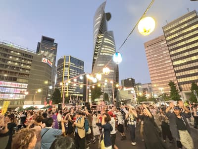 One-Night Bon Odori Festival at Meieki Parklet in Nagoya