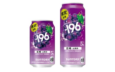 Suntory's -196 <Kyoho Grape> Chuhai Hits Shelves Nationwide for a Limited Time