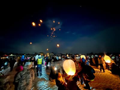 Desa Shinshinotsu di Hokkaido Mengadakan Pengalaman Pelepasan Lampion Setiap Akhir Pekan di Bulan Februari pada Festival Tento Shinshinotsu ke-7