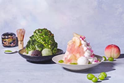InterContinental Tokyo Bay Unveils Two Premium Shaved Ice Desserts With Whole White Peach and Award-Winning Sayama Matcha
