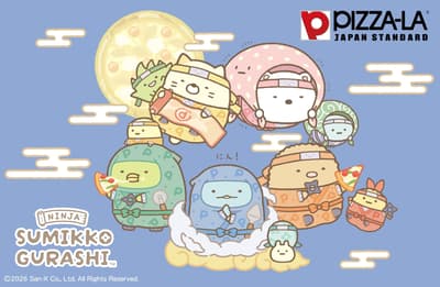 PIZZA-LA lanza un paquete especial limitado de Sumikko Gurashi con diseños de ninjas este verano