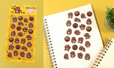 사쿠야마 초코지로 '푸쿠페타' 3D 스티커 발매 — 사전 예약 시작