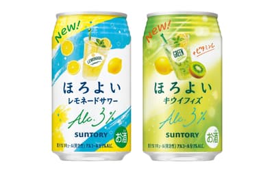 三得利將於 10 月 6 日在日本全國推出「微醉 (Horoyoi) 檸檬汽水沙瓦」與「微醉 (Horoyoi) 奇異果氣泡酒」