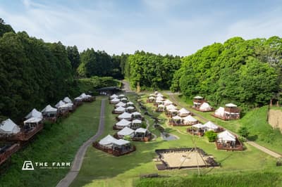 位於千葉縣香取市的 THE FARM (農場度假村) 推出限時晚間豪華露營一日遊方案