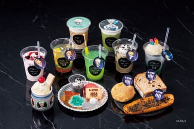 Dr. STONE × Space Travelium TeNQ Exhibition "ROAD TO THE MOON" Reveals Collab Cafe Menu, Original Voice Recording, and Merchandise