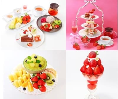 阿倍野Harukas近铁百货店“FruFleur”水果甜点咖啡厅于1月5日推出广受欢迎的年度草莓节