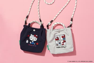 Hello Kitty × unify Mini Shoulder Bag Restocked After Selling Out, in Light Gray and Navy