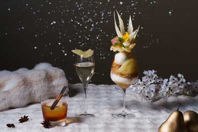 The Westin Sendai Serves Pear Blossom Parfait and Cocktails for the Holiday Season from November 28