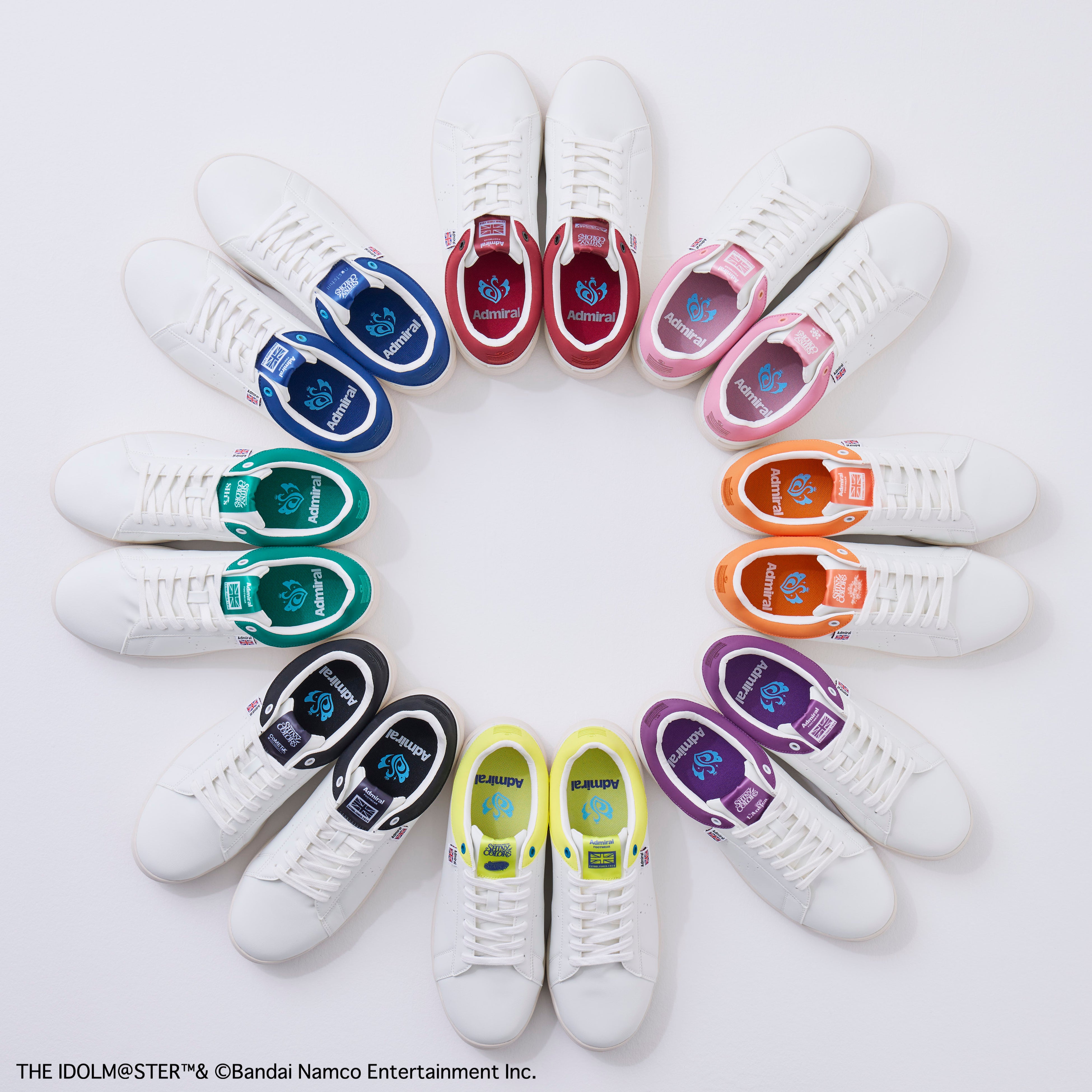 The Idolmaster Shiny Colors x Admiral Collaboration Sneakers Featuring All 8 Units, with Pop-Up Shops in Tokyo and Osaka