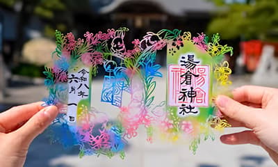 函館湯之川溫泉「湯元啄木亭」推出住宿方案，贈送湯倉神社夏季限定剪紙御朱印