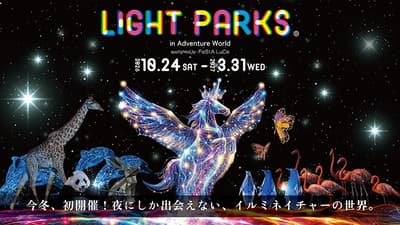 어드벤처 월드의 '라이트 파크(LIGHT PARKS)'가 '페스타 루체(FeStA LuCe)'와 함께 새로운 야간 조명 행사 '일루미네이처(IllumiNature)'로 탄생