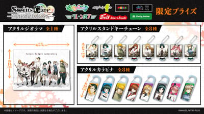 Premios limitados de Steins;Gate, incluyendo un diorama y mosquetones acrílicos, llegan a Molly Fantasy y PALO el 9 de octubre