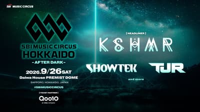 KSHMR, 9월 삿포로에서 열리는 올나이트 뮤직 페스티벌 'SBI MUSIC CIRCUS HOKKAIDO -AFTER DARK-' 헤드라이너 확정