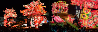 富山维斯奇酒店大堂展出津泽夜高灯笼节微型灯笼