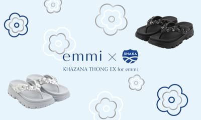 emmi 与 SHAKA 推出联名款凉鞋 KHAZANA THONG EX，以原创花卉设计为特色
