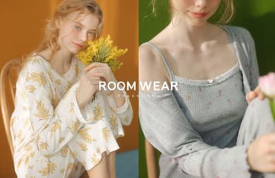 PEACH JOHN ROOM 推出「Sweet Bloom Collection」——以人氣含羞草圖案為特色的全新居家服