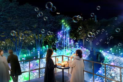 El nuevo MIDWINTER LOUNGE permite a los visitantes disfrutar de iluminación de burbujas con champán en MIDTOWN CHRISTMAS 2026