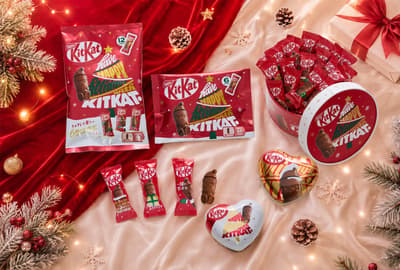 El KitKat Holiday Santa sale a la venta el 2 de noviembre y el KitKat Holiday Santa Cafe abrirá en el parque Ueno Onshi el 18 de noviembre