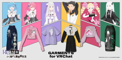 TOKYO AVATAR GATE, 10월 28일과 11월 4일에 'Re:제로부터 시작하는 이세계 생활' VRChat 디지털 패션 출시