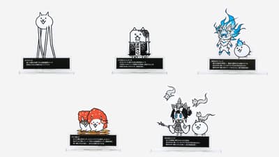 냥코대전쟁, '기괴한 고양이'와 '알 고양이' 등 아크릴 스탠드 제6탄 출시