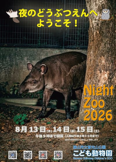 Night Zoo 2026 Opens at CHIKOZAN Park's Children's Zoo for Three Nights This August