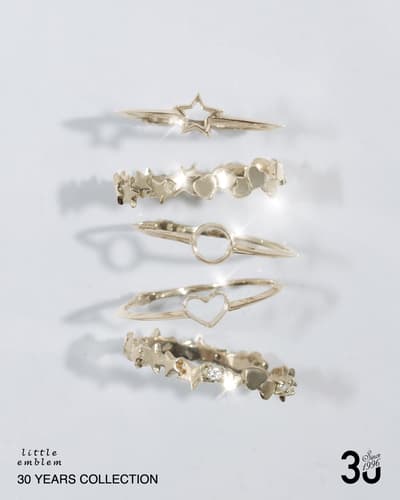 little emblem Marks e.m.'s 30th Anniversary With a New Amulet Jewelry Collection of Motif Necklaces and Alphabet Rings