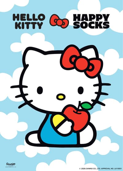 Hello Kitty × Happy Socks 聯名系列於 4 月 17 日推出，共有 21 種款式