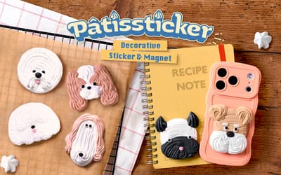 파티스티커(Pâtissticker) — 사랑스러운 3D 머랭 강아지 스티커, 6월 26일 출시