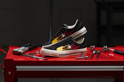 Las Converse ONE STAR AGED CANVAS IGNT traen un llamativo estampado de llamas a las One Star de inspiración noventera