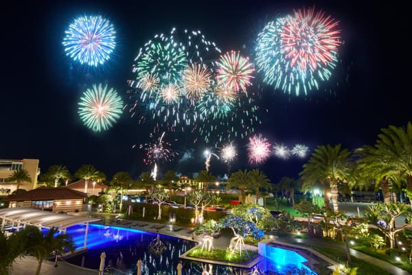 Fireworks over Chatan