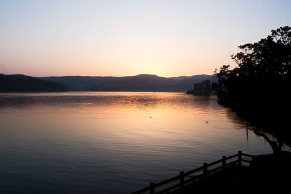 Seven foot baths near Lake Togo, each named after one of the Seven Lucky Gods