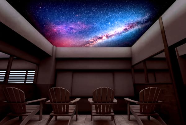 配有星空投影映射的休息空间（图片）