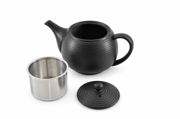 Bodi kyusu, filter baja tahan karat, dan tutupnya