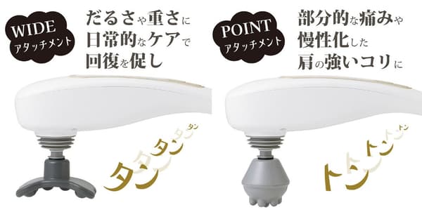 两种可互换的附件 - 宽和点