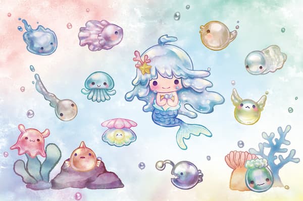 可爱的 Osakanapearl 角色