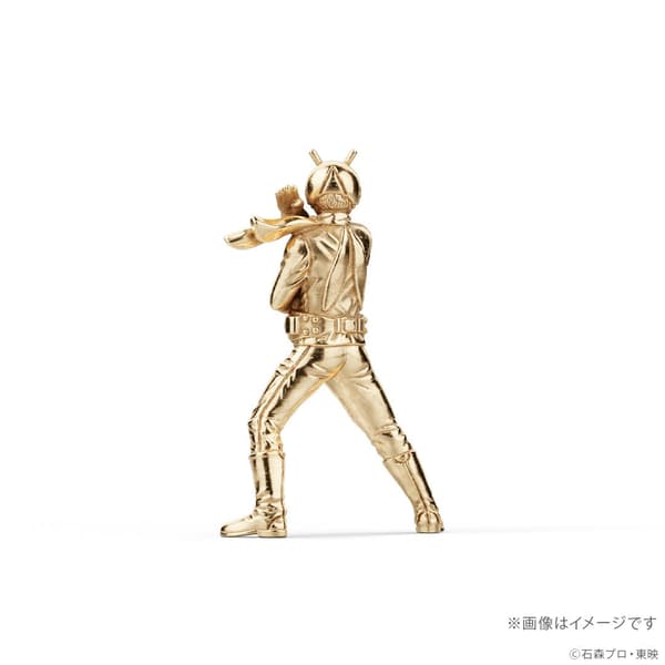 假面骑士（旧1号）18K黄金迷你手办