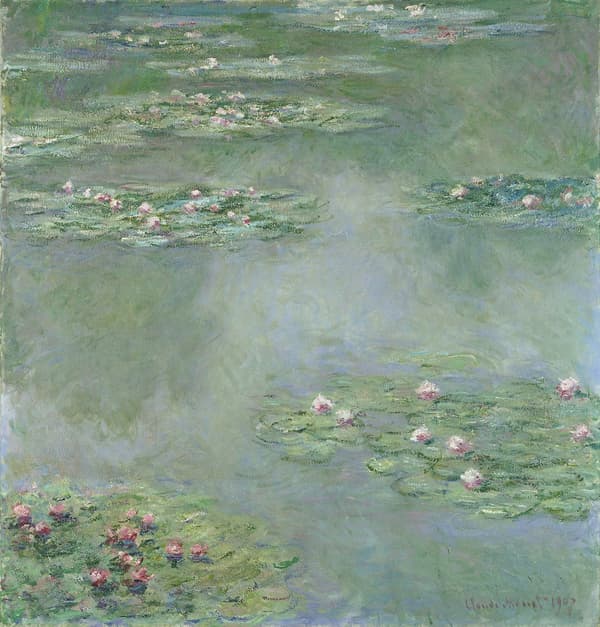 克劳德·莫奈,睡莲,1907年,宝丽美术馆藏